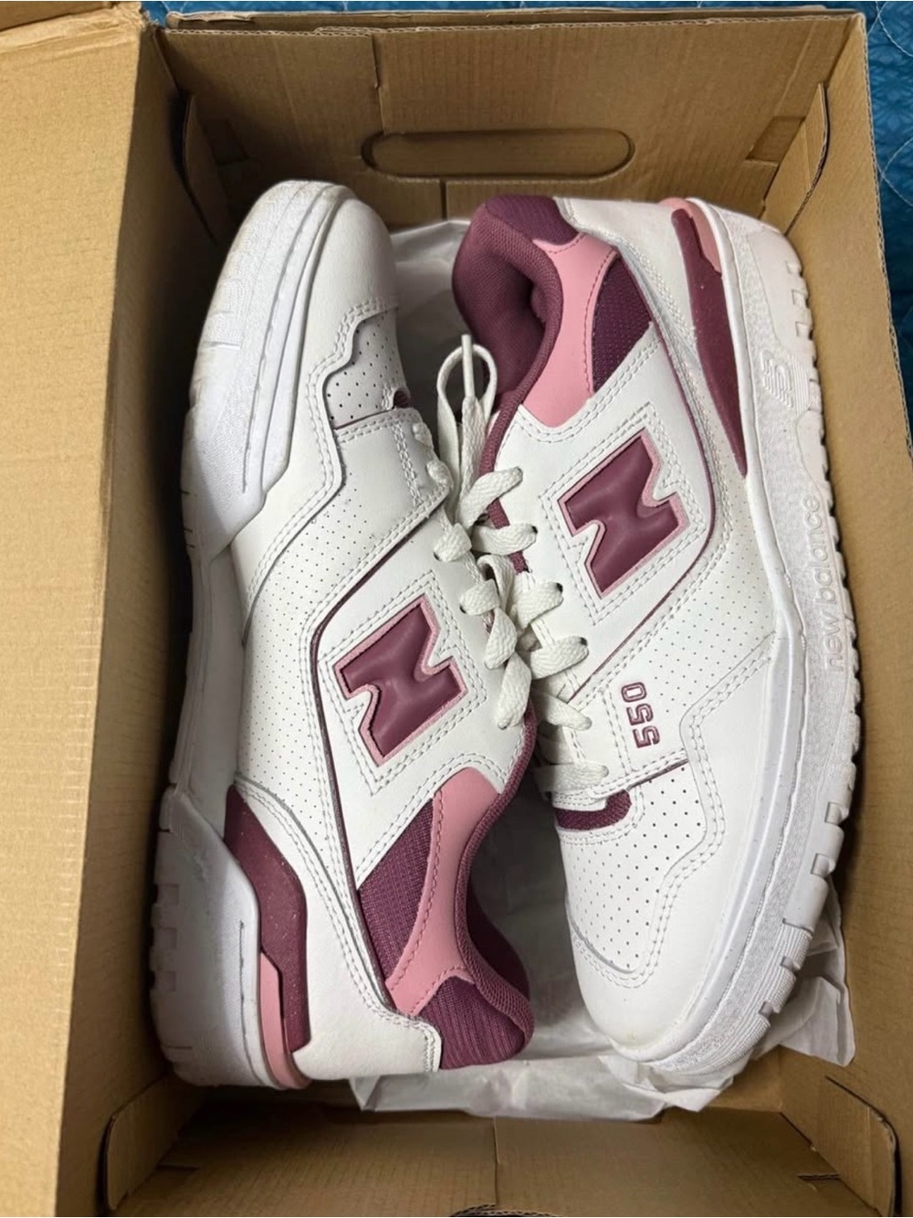 New Balance Women's White, Pink & Maroon Retro Sneakers
